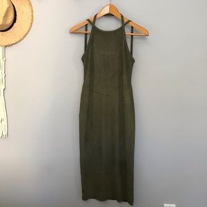 Backless Suede Olive Dress from Windsor